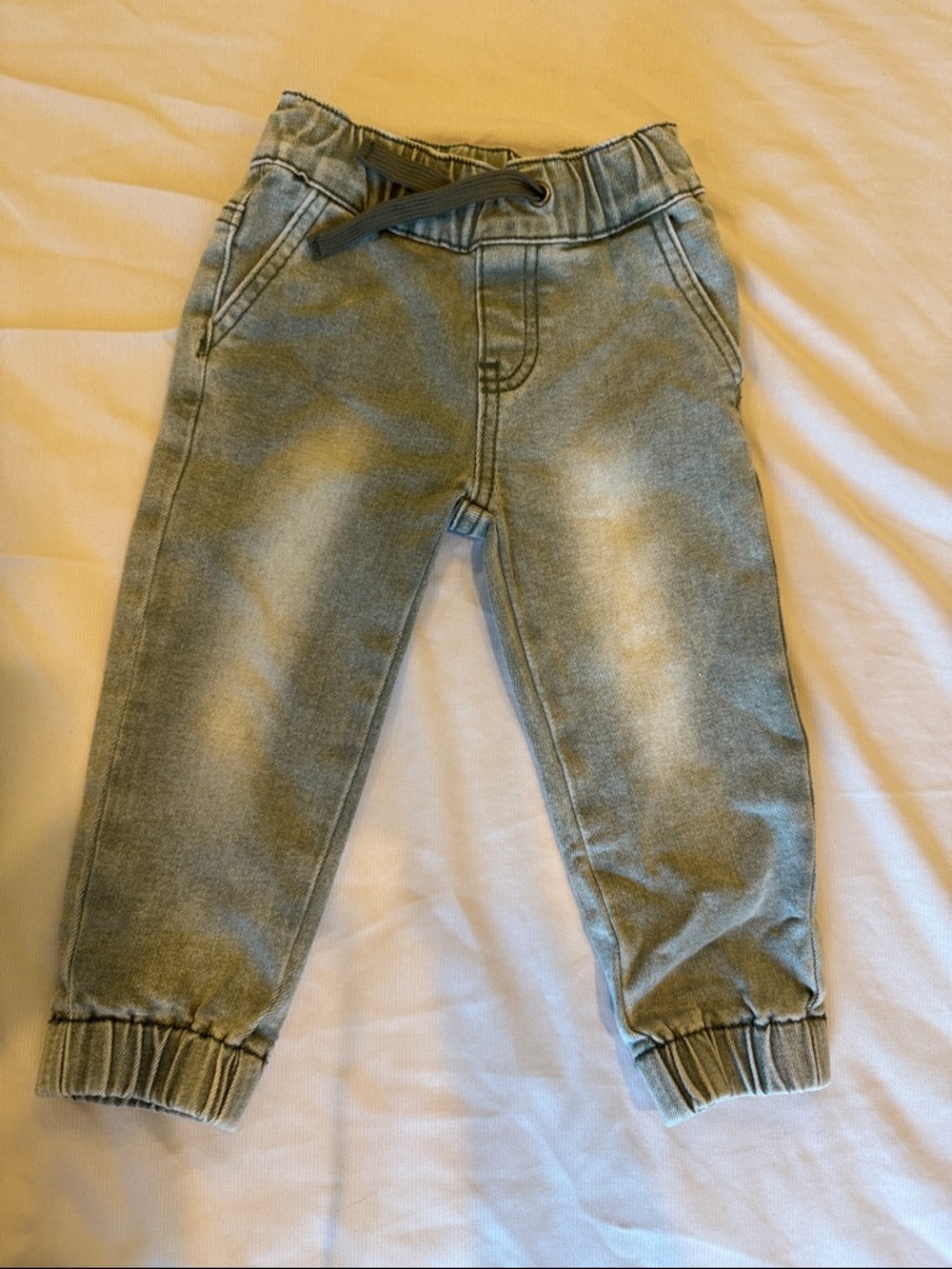 Little Bipsy Grey Elastic Waist Joggers for Kids